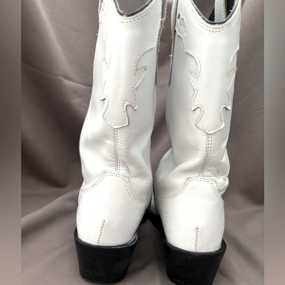 ROC BOOT AUSTRALIA LEATHER INDIO WESTERN SNIP TOE VAMP STITCHING SIDE PULL SZ 6 - Picture 9 of 16